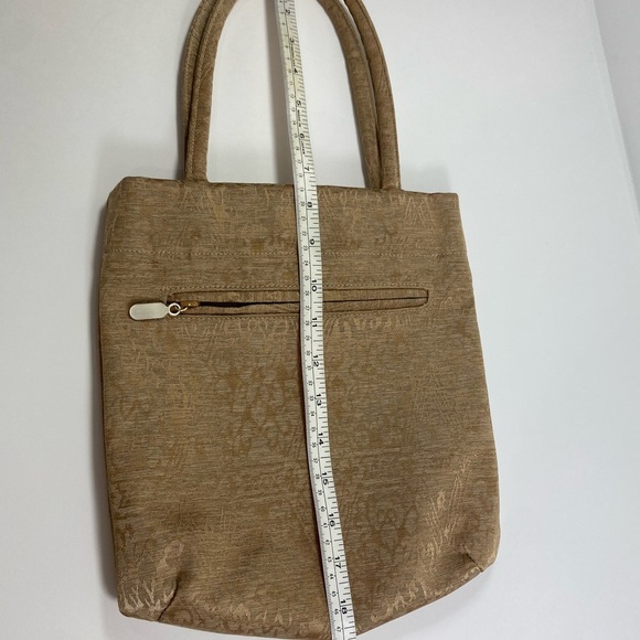 Guess Golden Floral Pattern Tote Bag - Picture 5 of 6